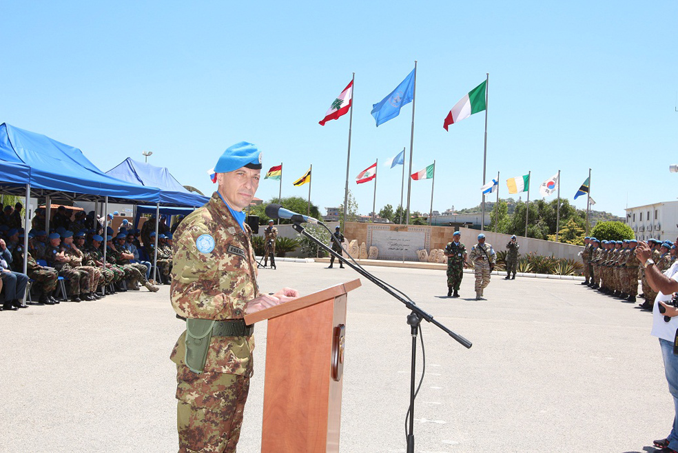 Il generale POLLI durante il discorso