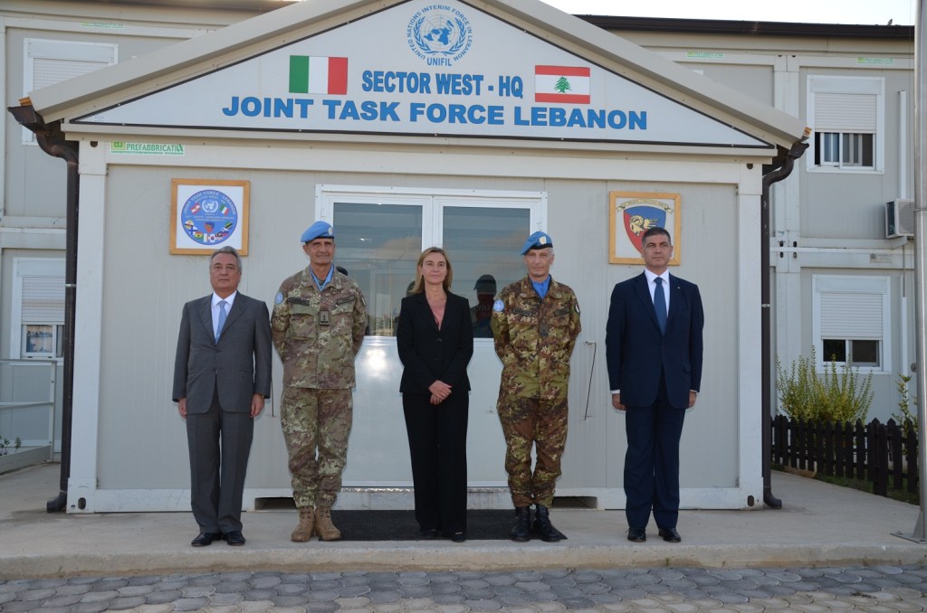 (Da sinistra) Giuseppe Morabito, Paolo SERRA, Federica Mogherini, Fabio Polli, Ahmoud Seklawi