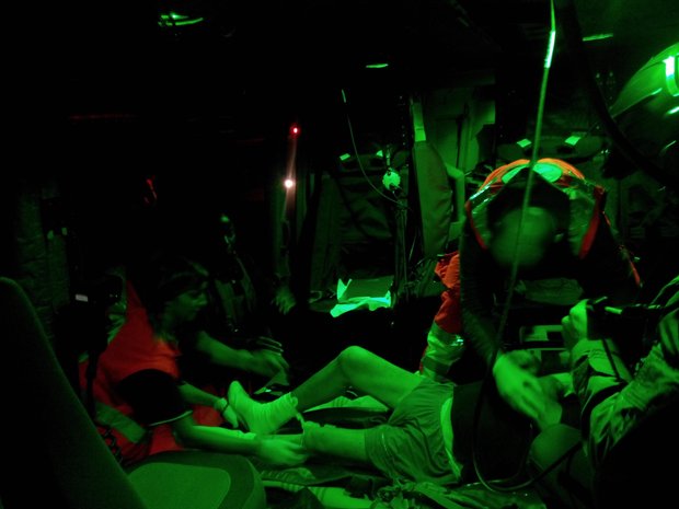 Sbarco del paziente a Latina