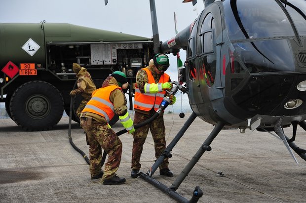 Attività FARP a cura 3° Stormo con elicottero TH500B del 72° Stormo