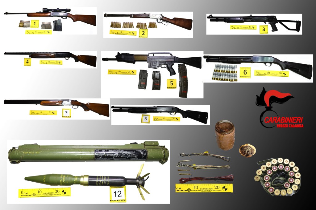 La armi sequestrate