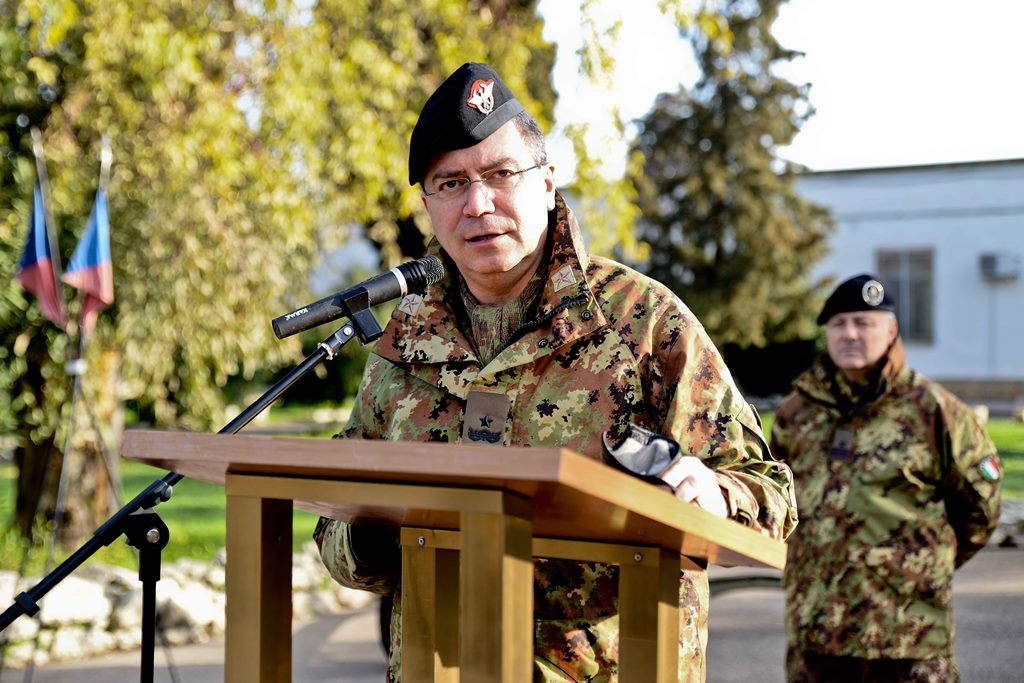 Allocuzione del C.te della Brigata Pinerolo