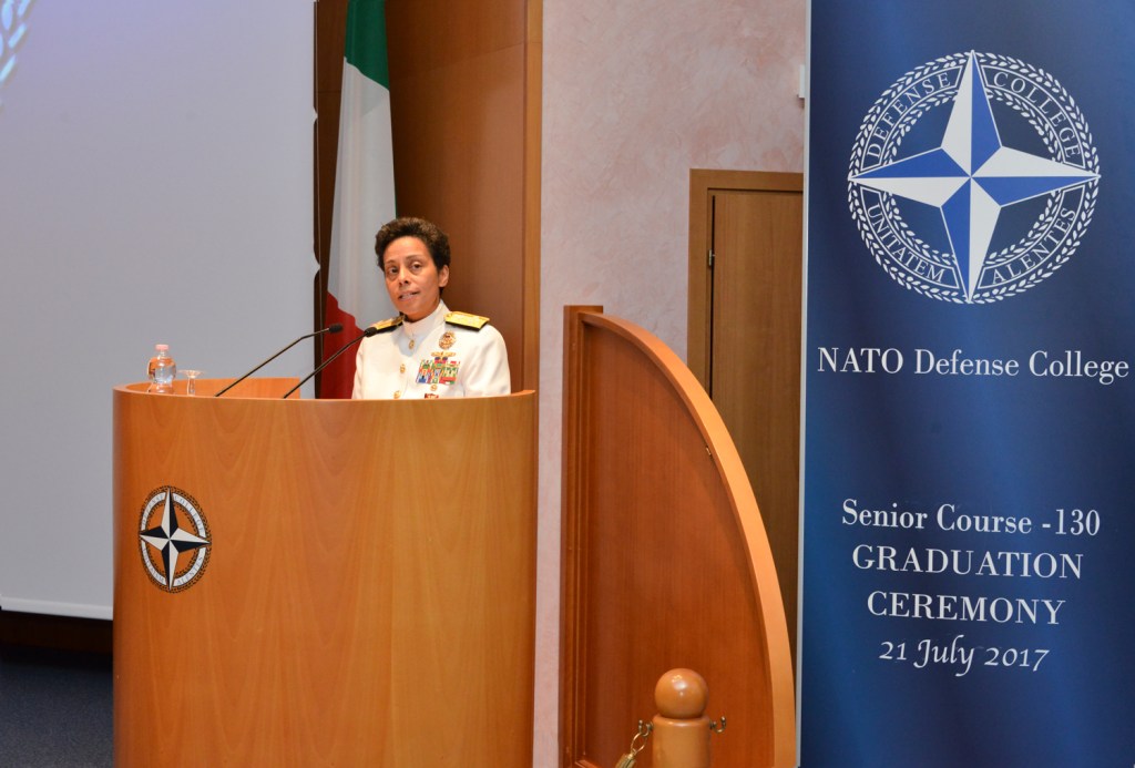 NATO: cerimonia di fine corso per i frequentatori del 130 Senior Course al Defense College di&nbsp;Roma