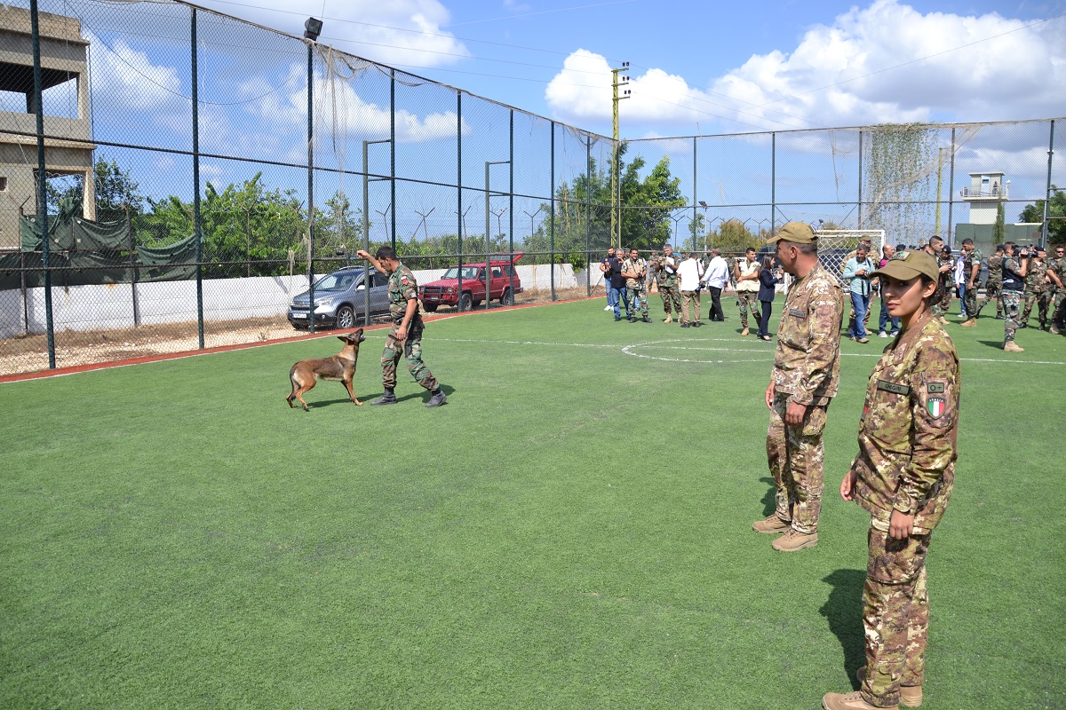 Il Mobile Training Team dei cinofili durante l'esercitazione
