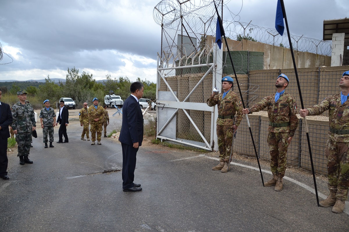 S.E. Wang Kejian visita la base avanzata italiana UN-P 1-31