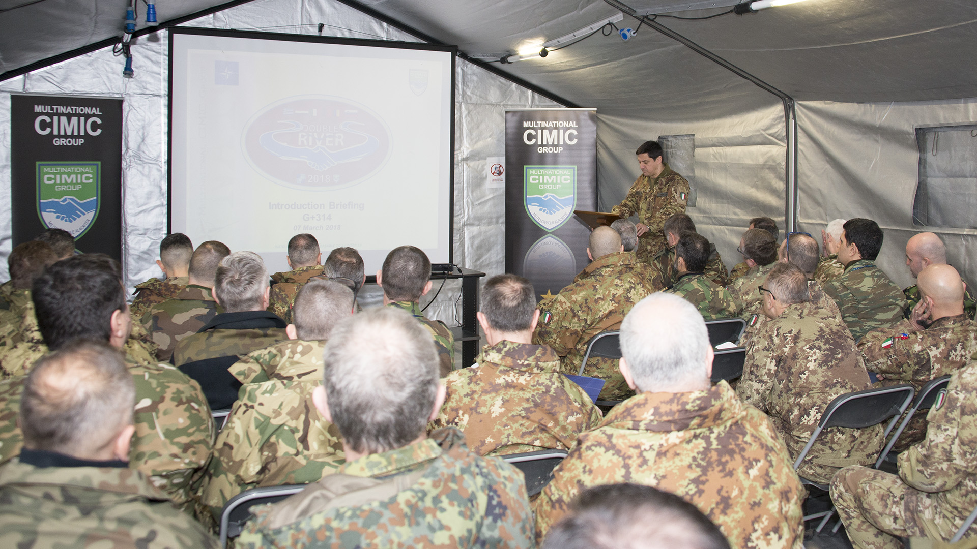 Il Comandante del CIMIC Group illustra i lineamenti dell'esercitazione