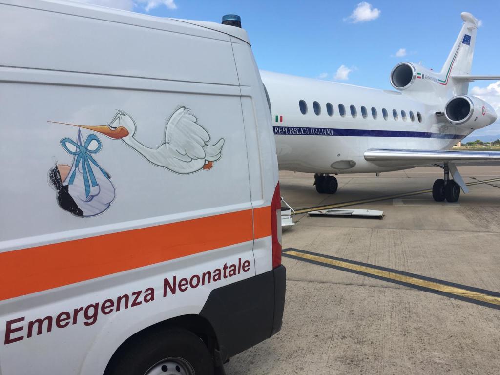 Con un Falcon 900 del 31° stormo l’Aeronautica militare salva la vita di una bimba di pochi&nbsp;giorni