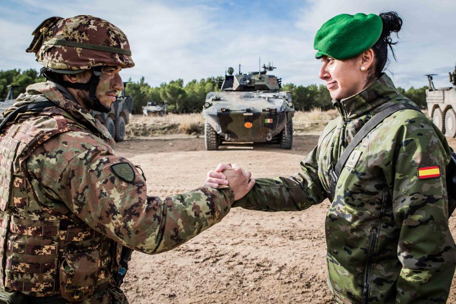 14_ TORO 2019_ MILITARE ITALIANO E SPAGNOLO A FINE ESERCITAZIONE