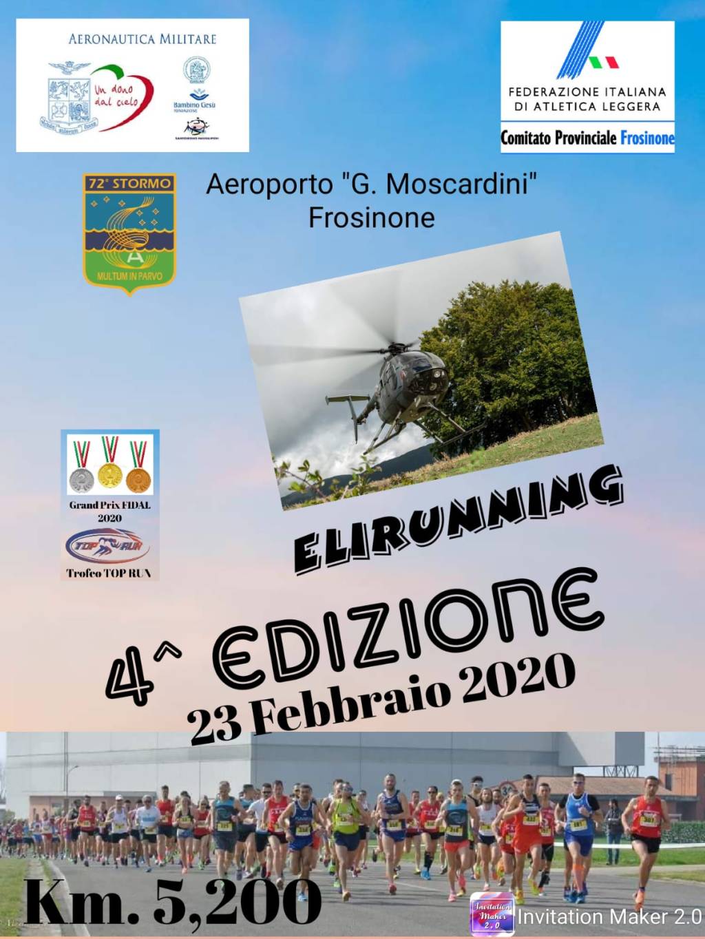 Podismo e Aeronautica militare, sta per iniziare la 4^ edizione dell’Elirunning, in gara circa 700&nbsp;atleti