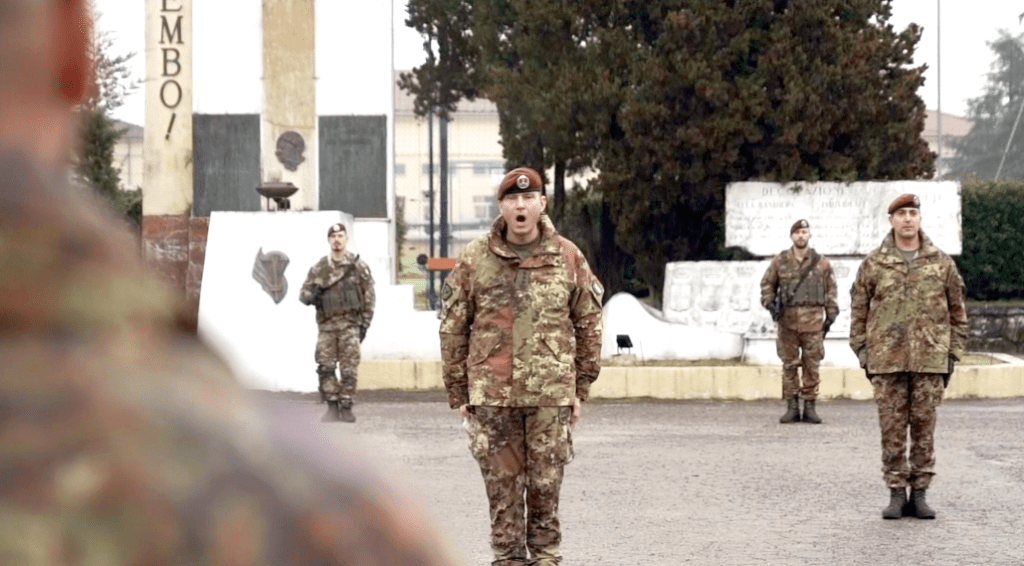 Quarantena coronavirus, festa di corpo del 183° rgt paracadutisti Nembo, 75° anniversario della battaglia di Case Grizzano&nbsp;(video)