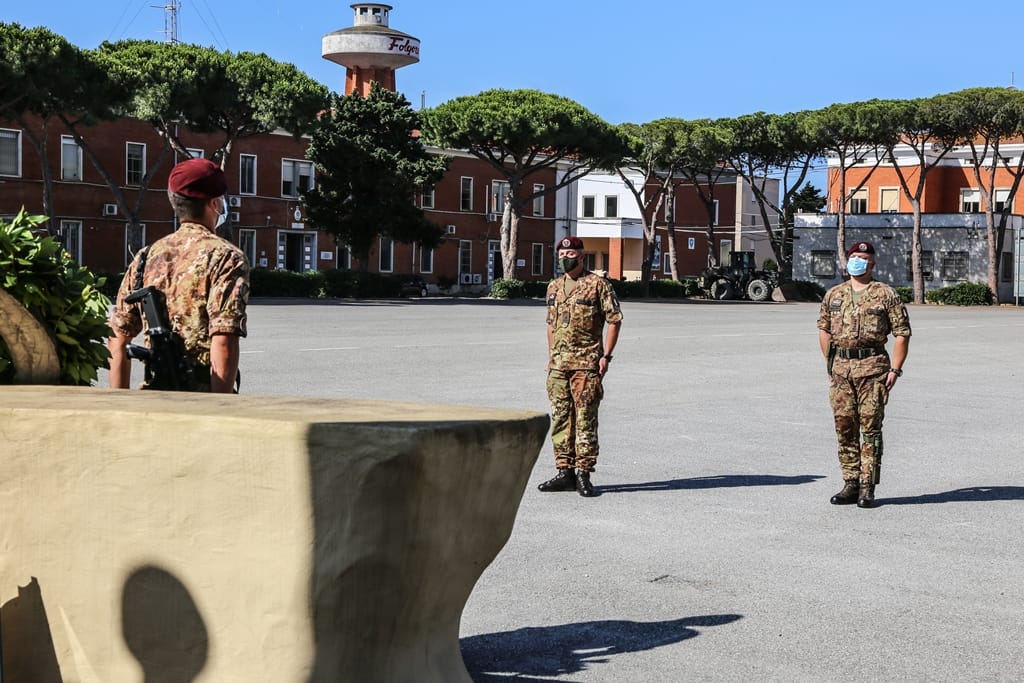 Paracadutisti 1° btg Carabinieri Tuscania e del 2° btg Tarquinia ricordano le loro origini con una cerimonia a porte&nbsp;chiuse